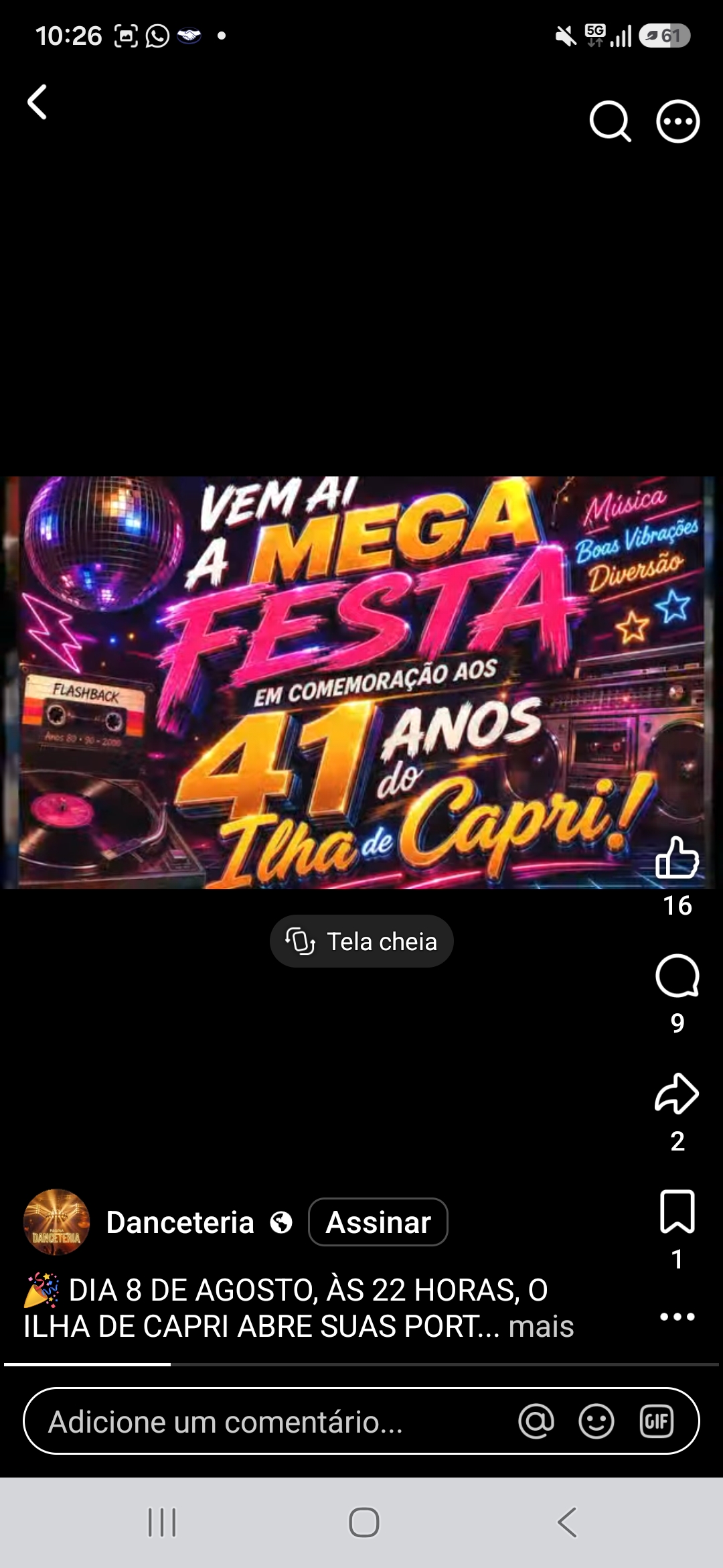 FESTA 41 ANOS ILHA DE CAPRI.